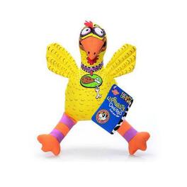 Fat Cat - Canvas Suspicious Chicken Squeak Dog Toy Large 1 pk - Multicolored