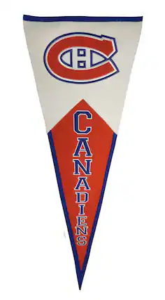 Front. Winning Streak Sports - THIS ONE IS BIG ~ Montreal Canadiens NHL GIANT SIZE Wool Pennant 40x17 - Multi.