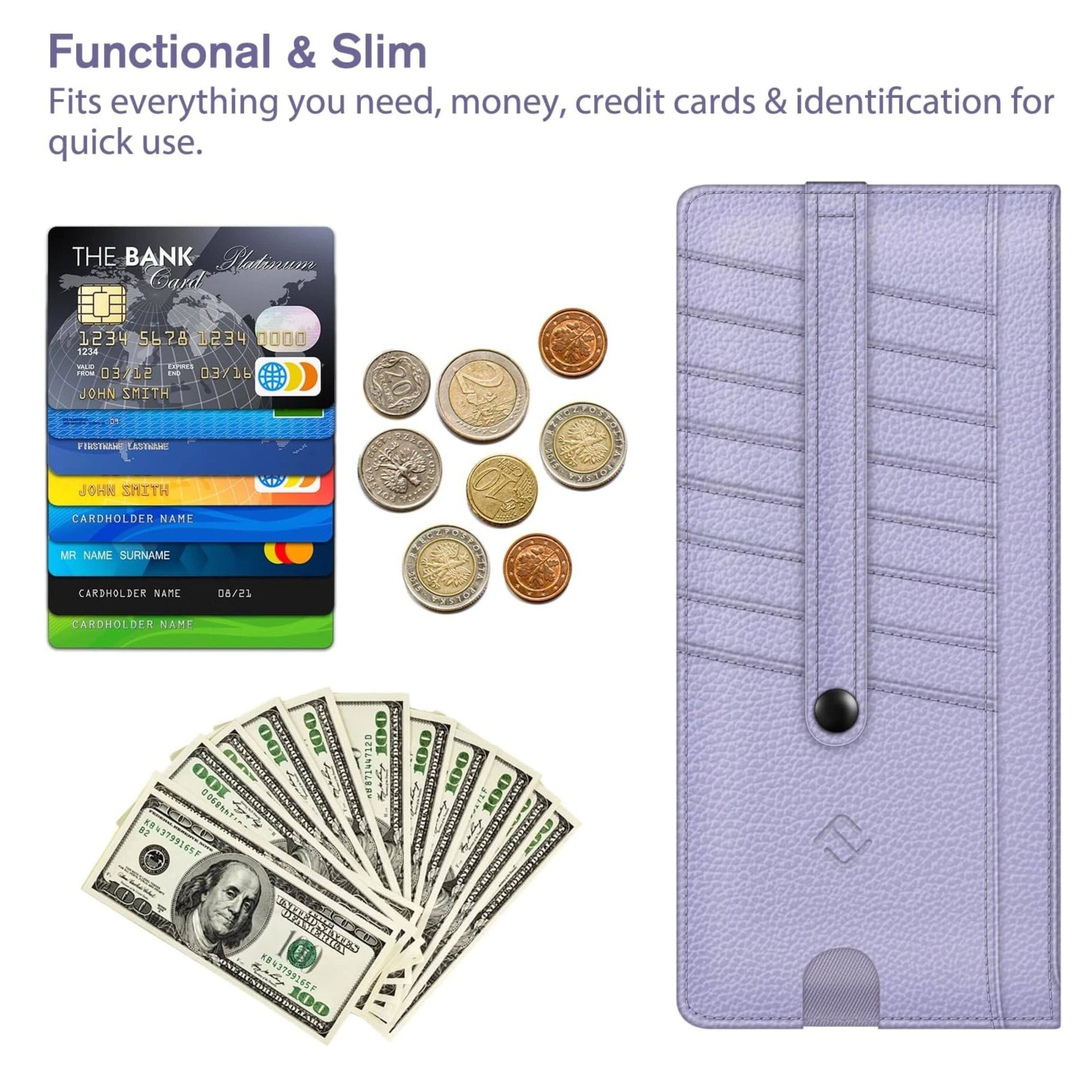 Functional & Slim  
Fits everything you need, money, credit cards & identification for quick use.

THE BANK  
Patnum Card  
1234 5678 1234 0000  
VALID THRU 03/16  
JOHN SMITH  
FIRST NAME LAST NAME  
CARDHOLDER NAME  
MR NAME SURNAME  
CARDHOLDER NAME  
08/23  
CARDHOLDER NAME  

Secrrie  
100 SOCTE  
100 RTUA NOE  
SeCrI 871N47120  
100 SOET  
100  

D Kal  
100 O C kid I/ ...  
100 PRDNN 92 L MUD 5437991657  
A t- F 3799246F 181 DOLLIDN