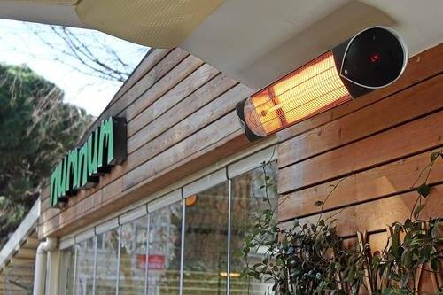 Angle. Briza - Infrared Electric Patio Heater - Indoor/Outdoor - Black.