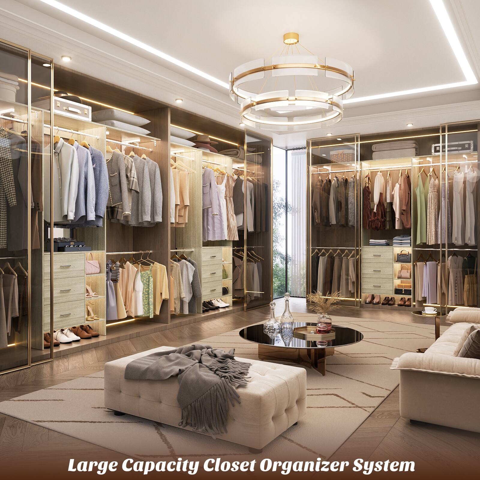 Large Capacity Closet Organizer System