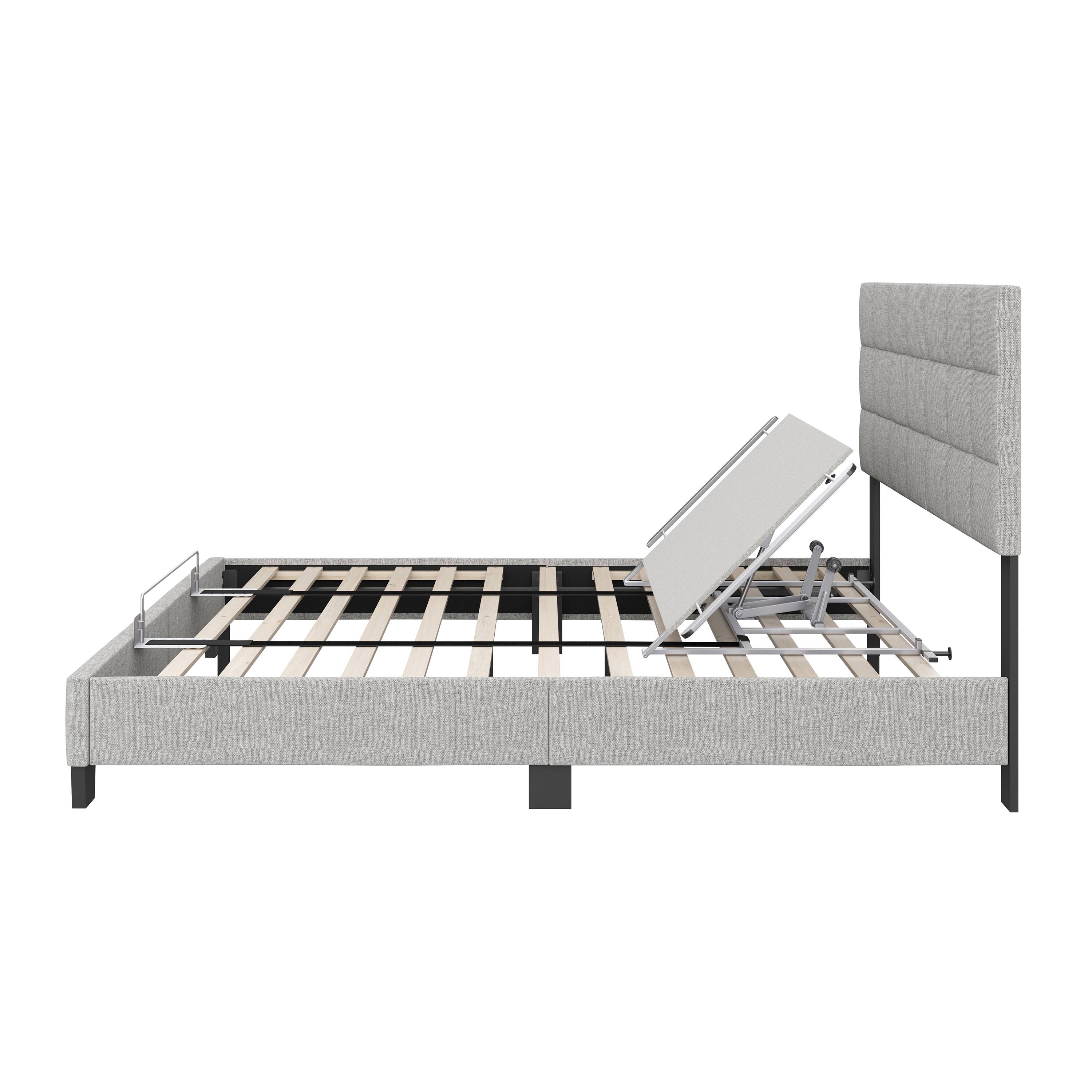 Alt View 5. Boyd Sleep - AdjustaFlex Adjustable Head Lift Base Kit, Lightweight Power Bed Kit, Quick Easy Installation - GREY.
