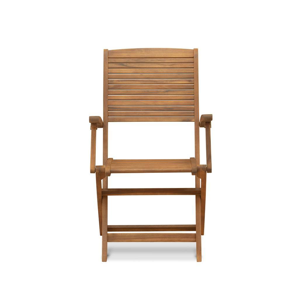 Alt View 1. East West Furniture - 5 Piece Outdoor Patio Dining Sets Consist of an Oval Acacia Table - Brown.
