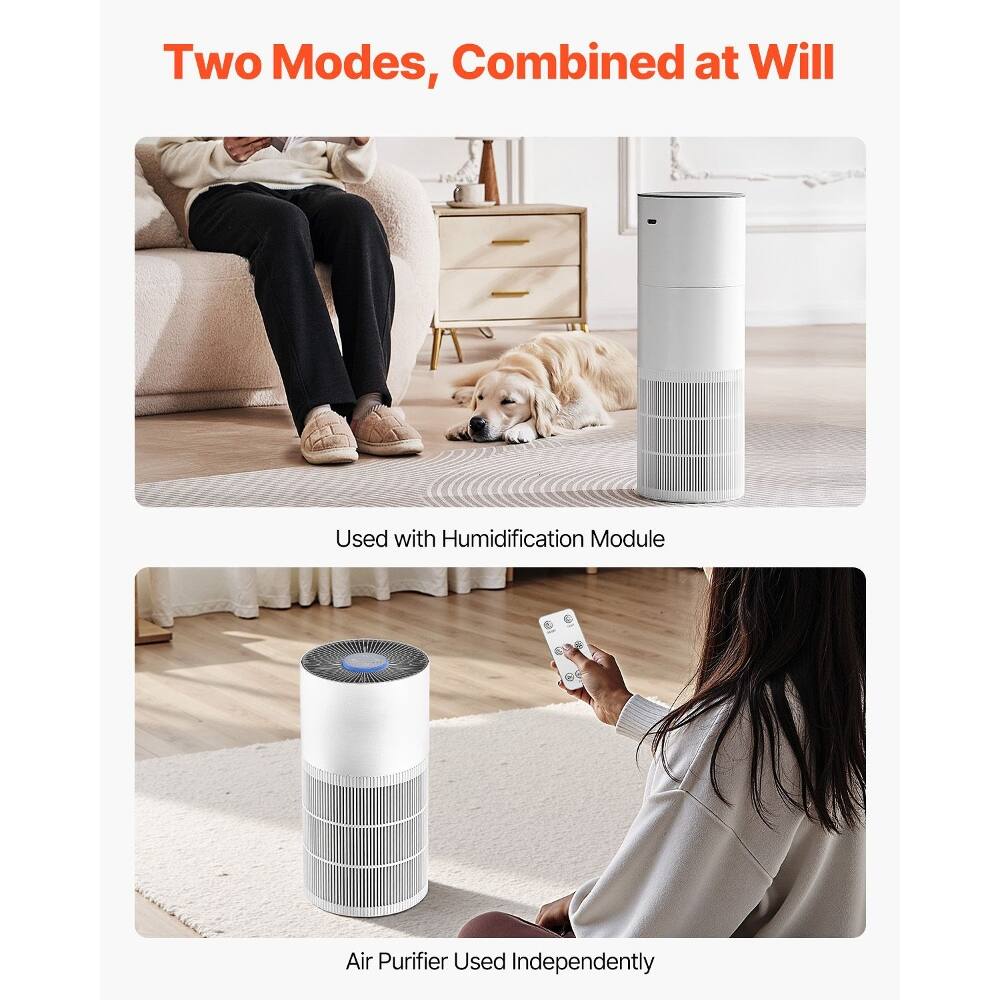 Two Modes, Combined at Will

Used with Humidification Module

Air Purifier Used Independently