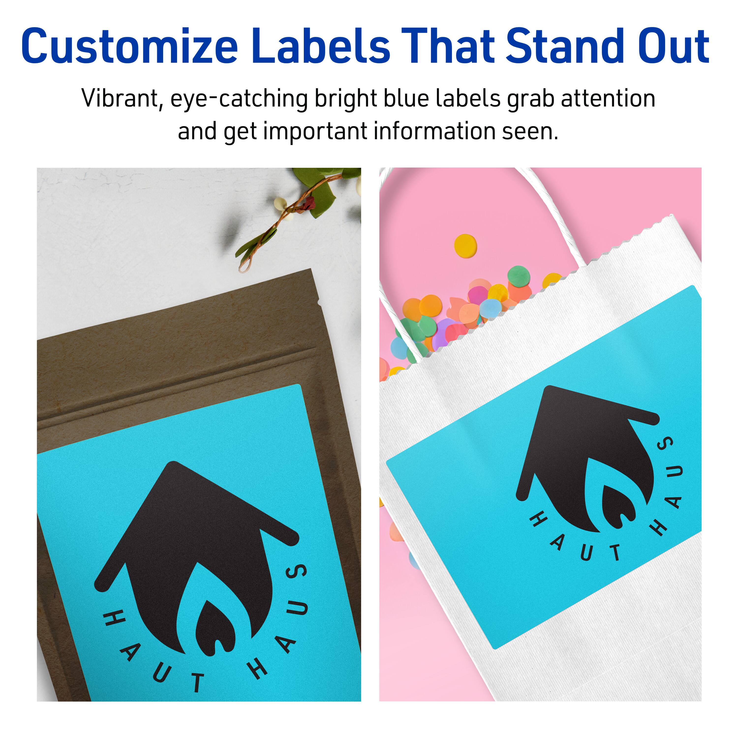 Customize Labels That Stand Out

Vibrant, eye-catching bright blue labels grab attention and get important information seen.

HAUT HAUS HAUT HAUS