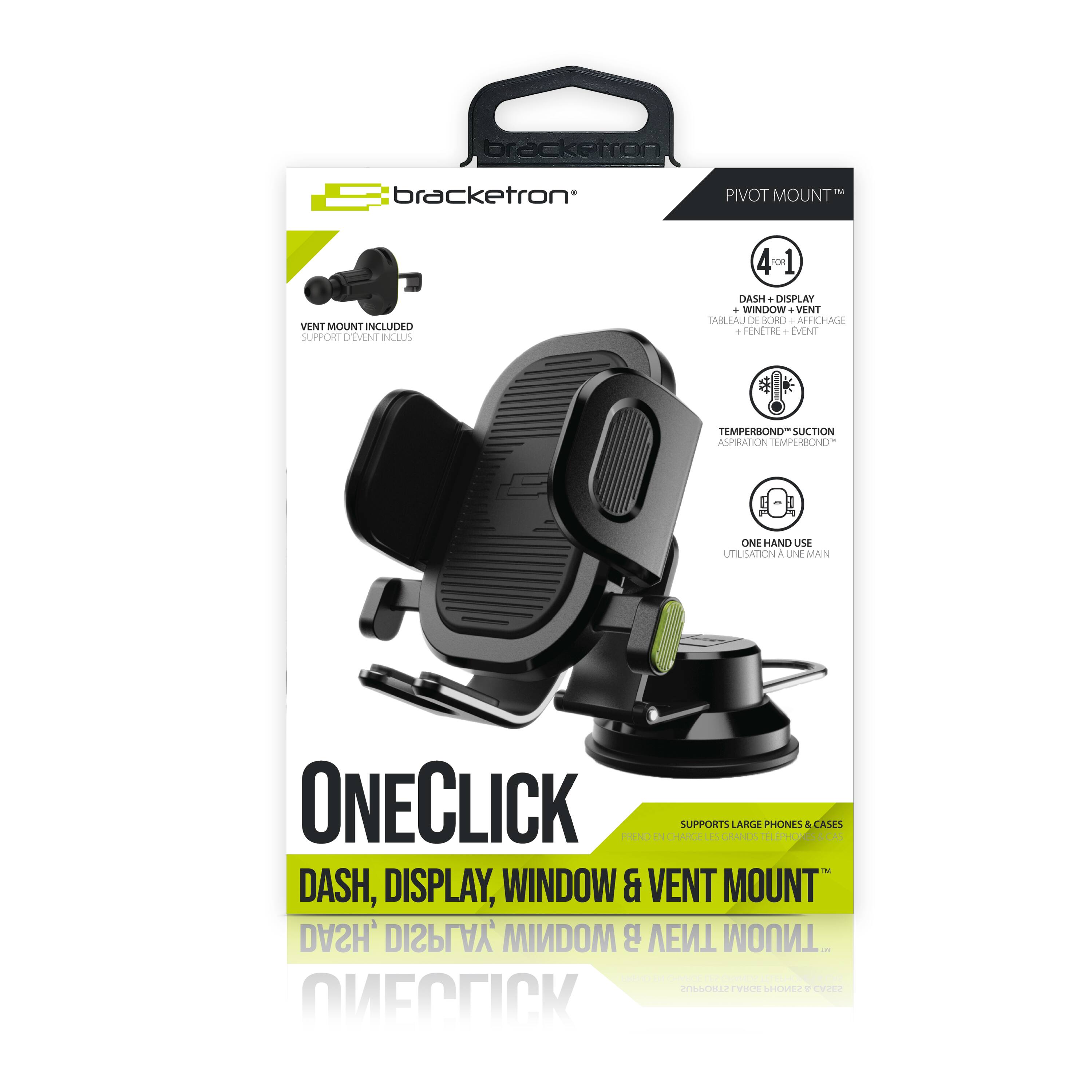 Bracketron OneClick Dash, Display, Window & Vent Mount