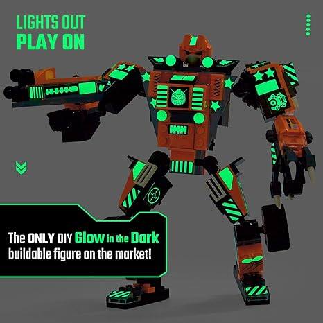 LIGHTS OUT  
PLAY ON  

The ONLY DIY Glow in the Dark buildable figure on the market!