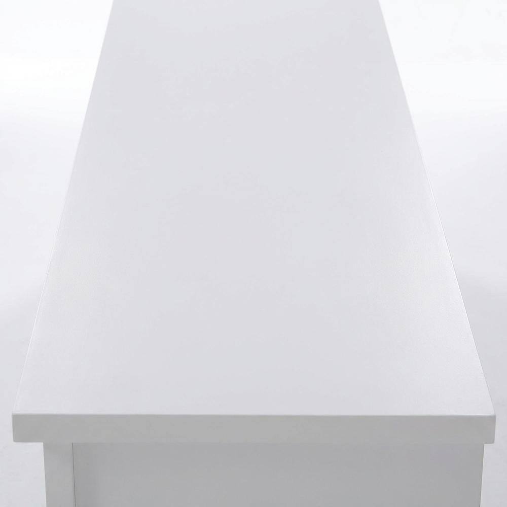 Alt View 4. FurniFact - White 1-Drawer TV Stand with Storage Cabinets and Shelves for 65-Inch TVs - White.