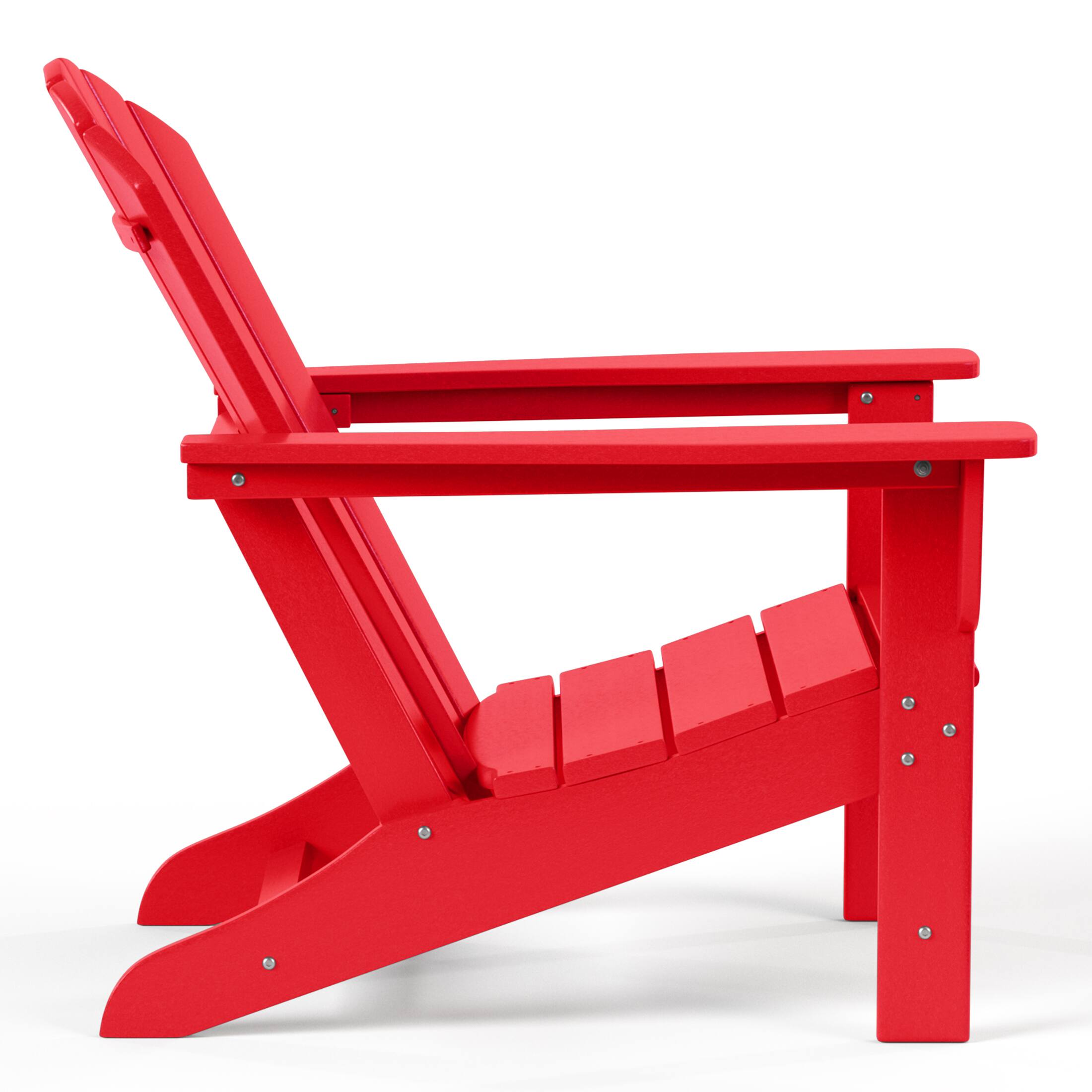 Left. WestinTrends - WestinTrends Dylan Outdoor Adirondack Chair - Red.