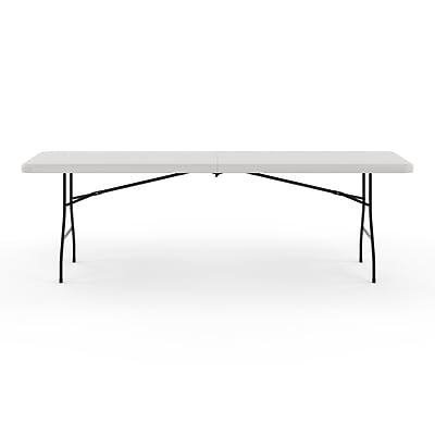 Staples - 8' x 30" Heavy Duty Plastic Folding Table, (79233/54273) - White Granite