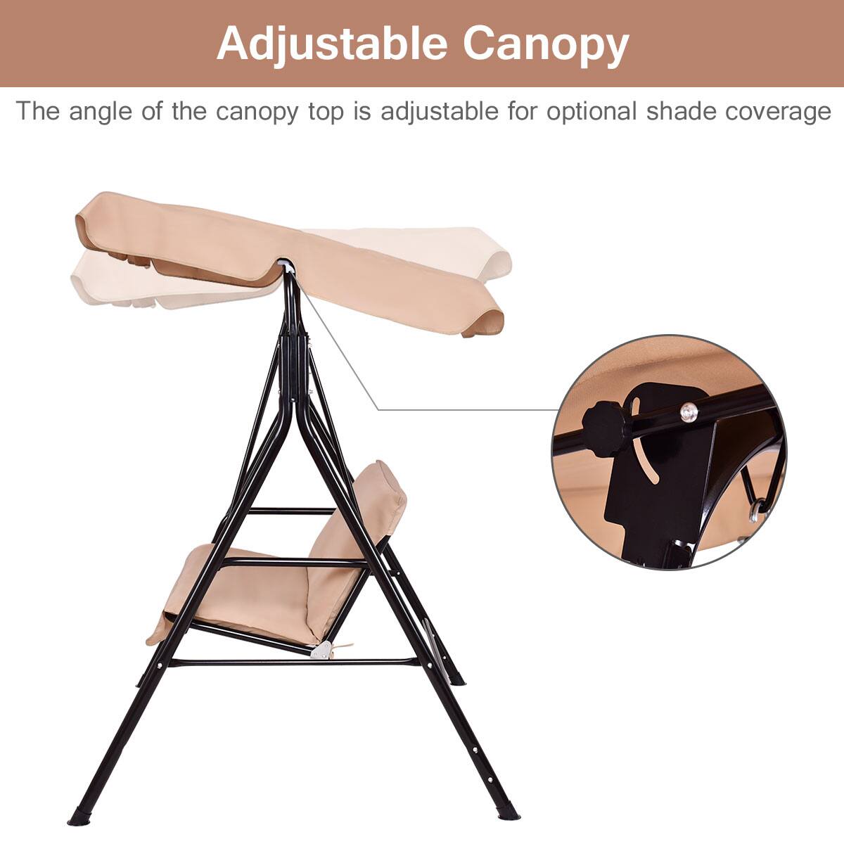 Adjustable Canopy

The angle of the canopy top is adjustable for optional shade coverage.