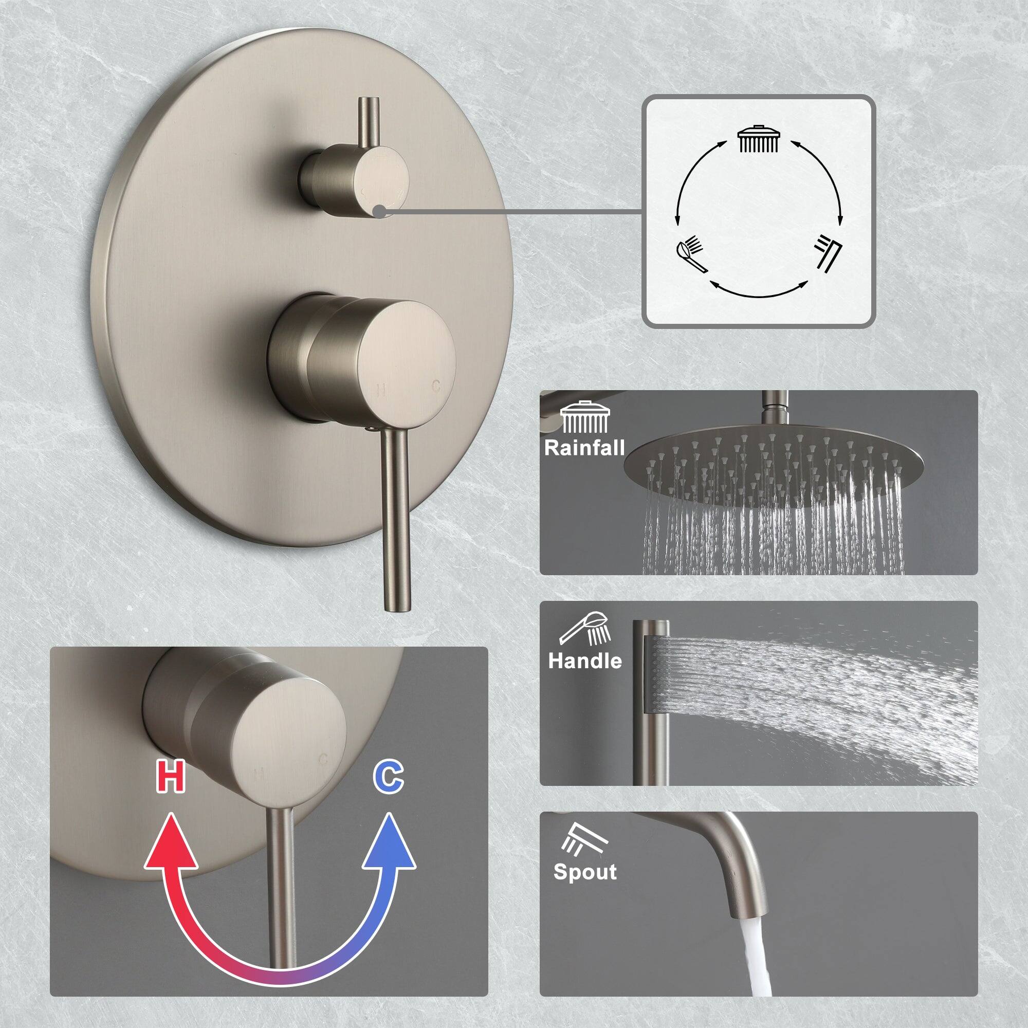 Rainfall, Handle, Spout