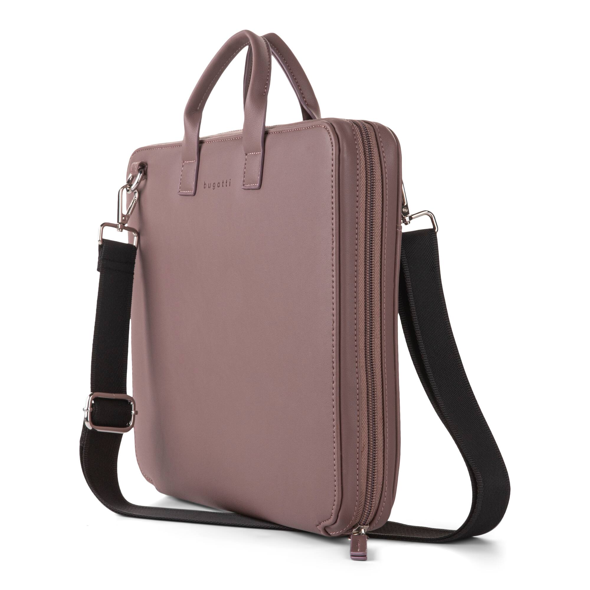 Angle. Bugatti - Pure Collection - Writing Case with detachable strap - Vegan leather - Pink.