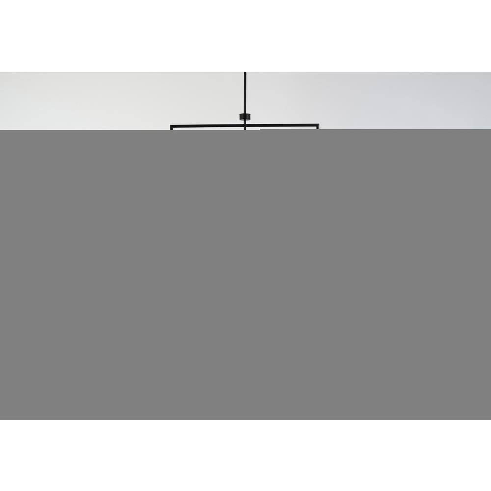 Alt View 1. Living District - Mera 3 lights black pendant - Black And Clear.