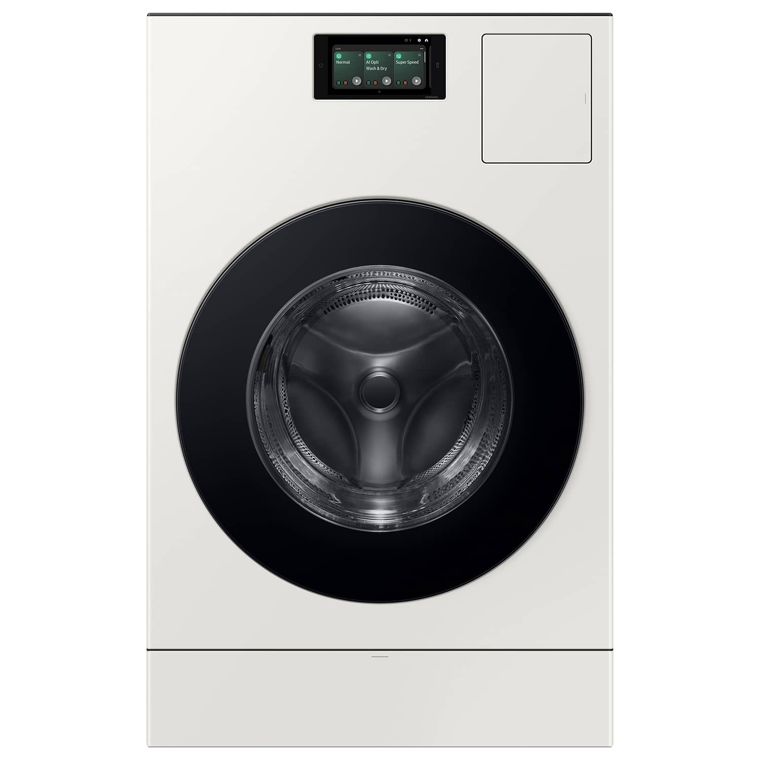 Samsung - 5.3 cu. ft. Bespoke AI Smart All-In-One Front Load Washer/Electric Dryer Combo with Ventless Heat Pump - Ivory