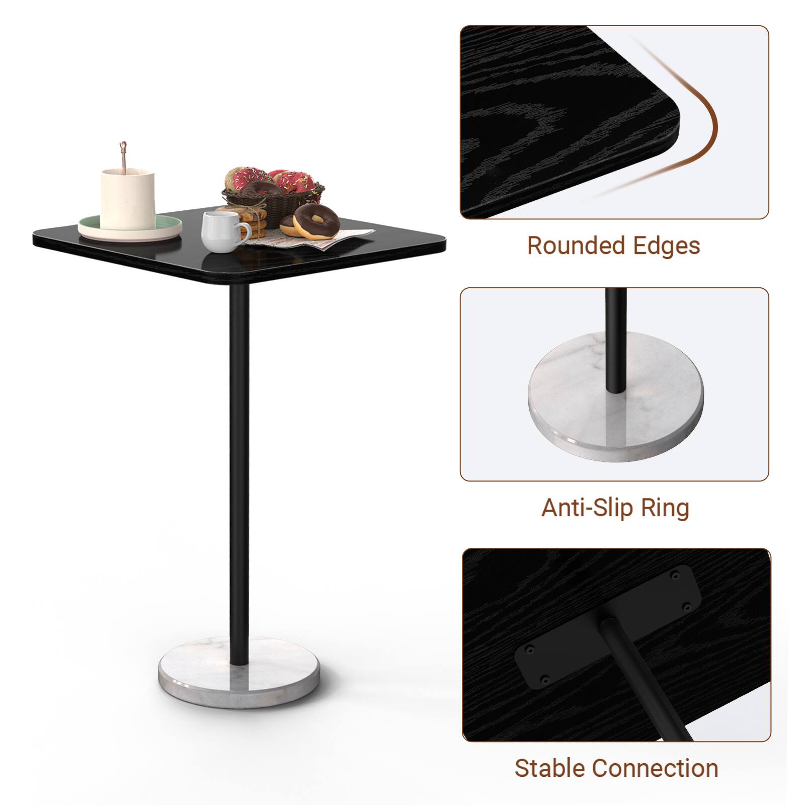Rounded Edges  
Anti-Slip Ring  
Stable Connection