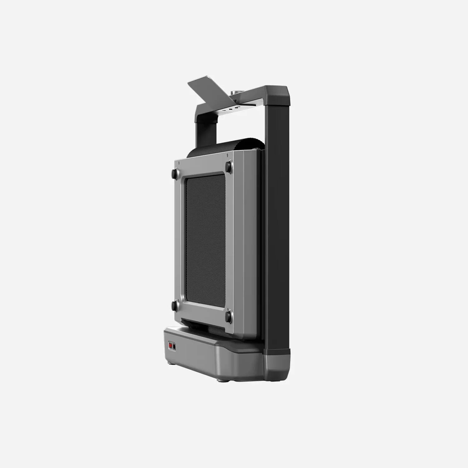 Left. WalkingPad - WALKINGPAD X25 DOUBLE-FOLD RUNNING TREADMILL - Silver Gray.