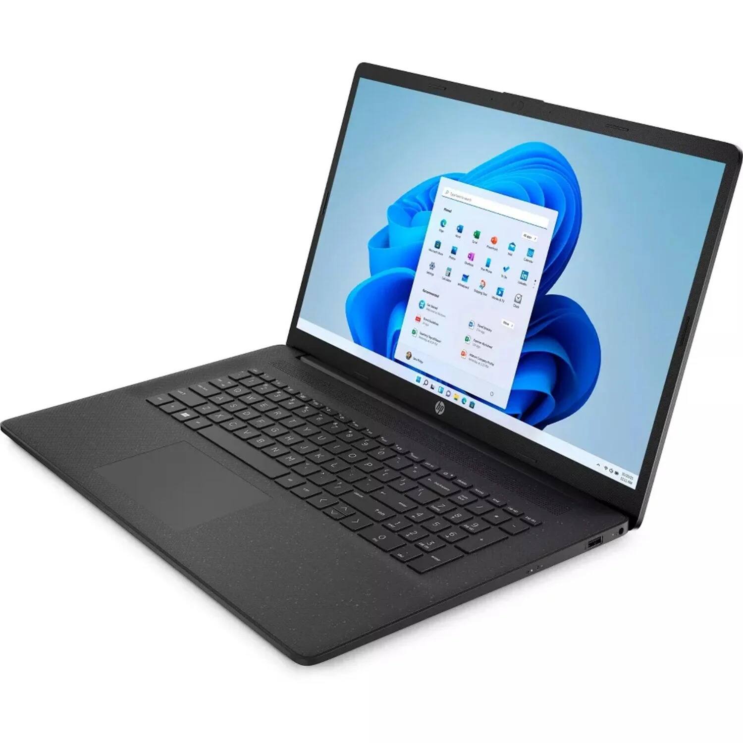 Angle. HP - HP 2025 Laptop | 17t-cn300 | 17.3" HD+| Core i5-1334U | 12GB | 1TB | W11H - Black.