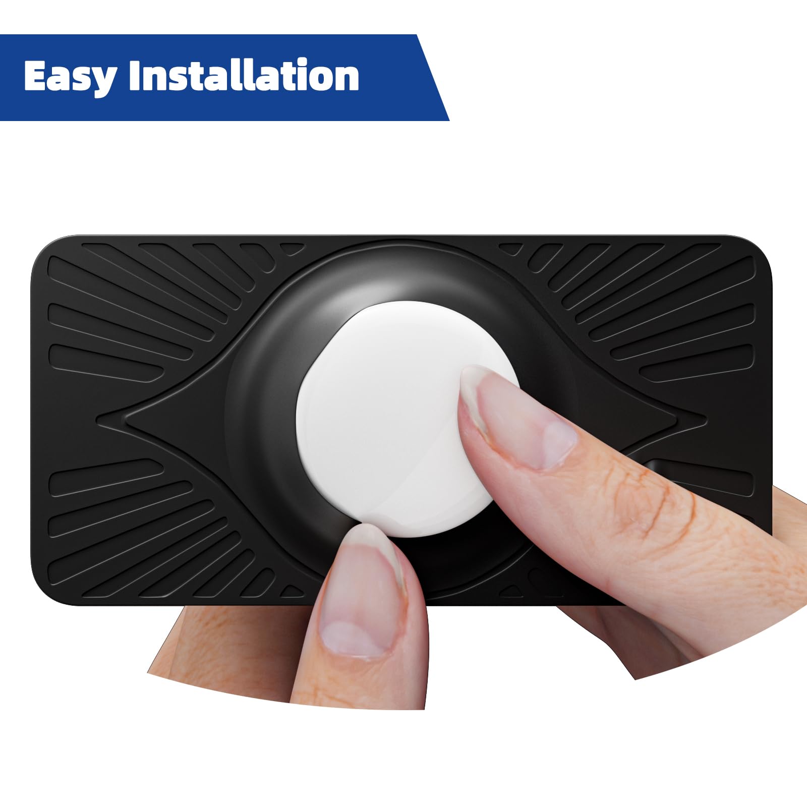 Left. Jadie Link - Pack Airtag Wallet Holder Slim Card Air Tag Case Handbag Clutch Bag Purse black Ultra-Thin Design airtag card holder - White.