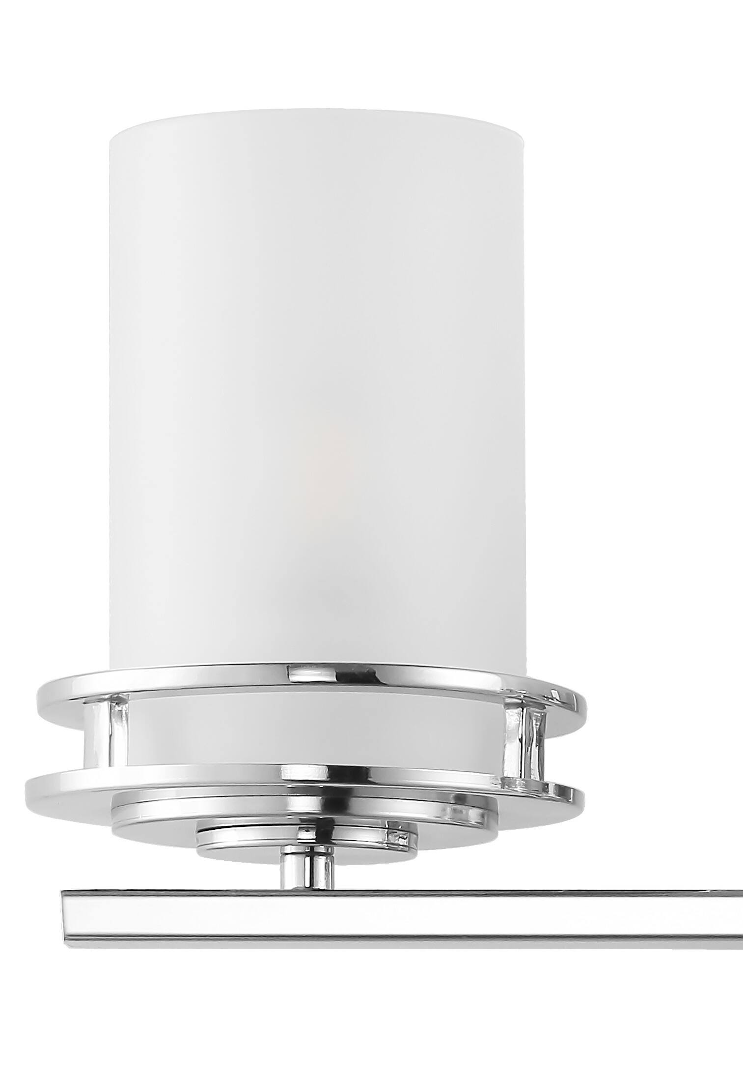 Alt View 4. Jonathan Y - Fairfax 23" 3-Light Metal/Frosted Glass Contemporary Glam LED Vanity Light, Chrome - Chrome.