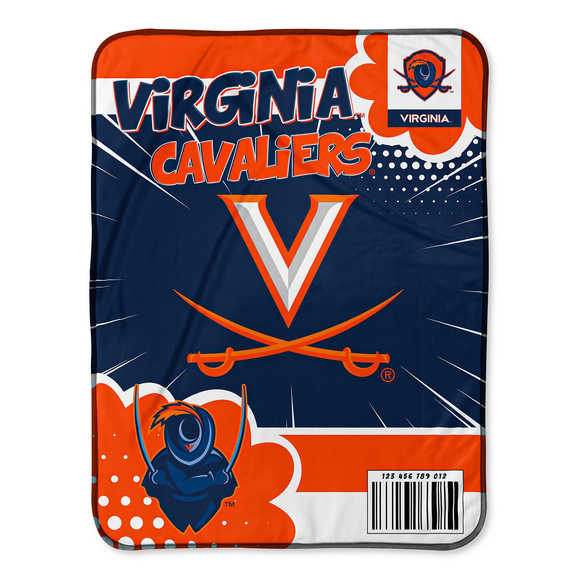 Chad & Jake - Virginia Cavaliers 30" x 40" Comic Theme Baby Blanket - Multicolor
