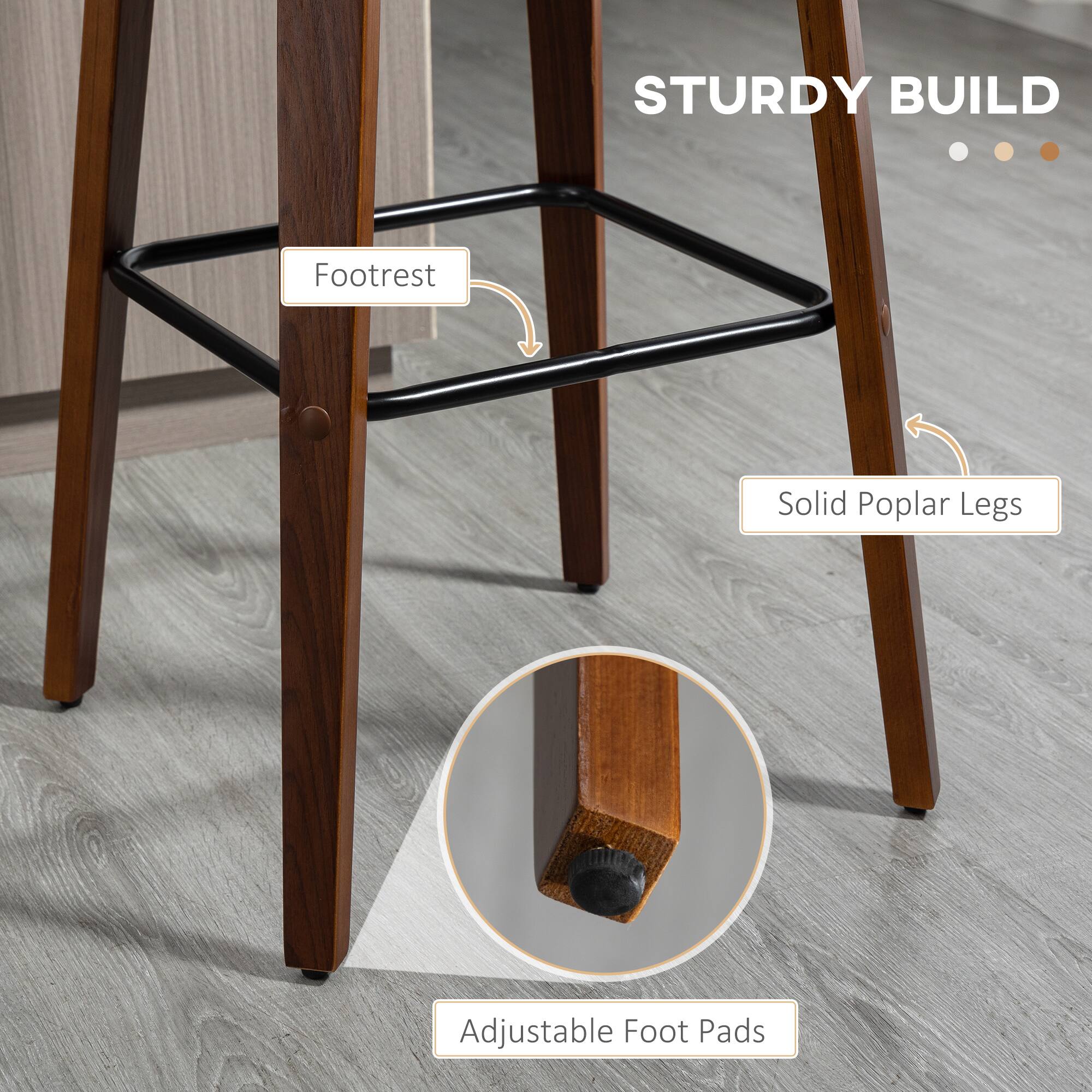 STURDY BUILD

- Footrest
- Solid Poplar Legs
- Adjustable Foot Pads