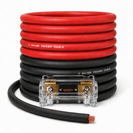 SoundBox - KIT0-25RB, 1/0 Gauge Power/Ground Wire Set - Total 50 Feet Wires