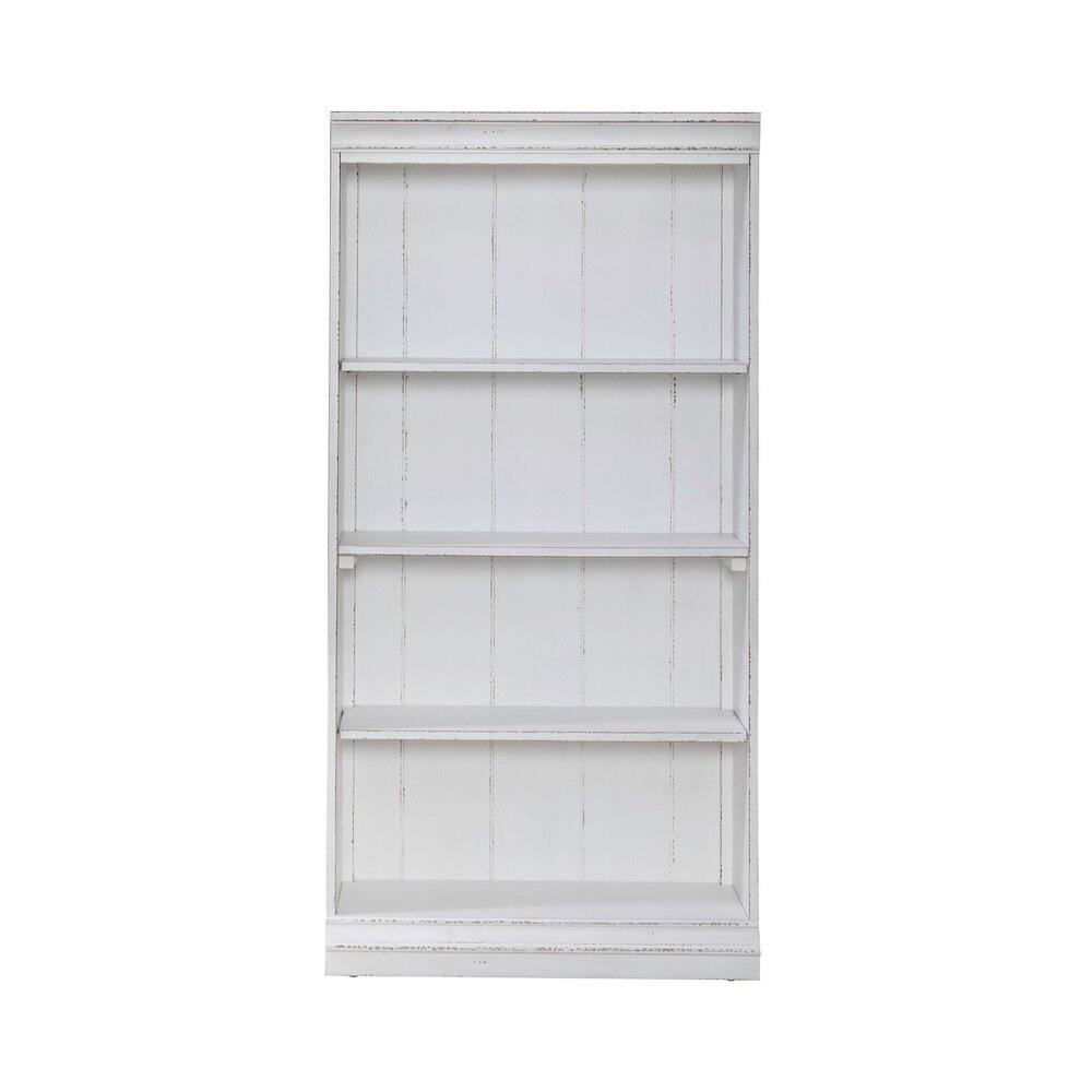 Back. Liberty Furniture Industries - Magnolia Manor 60 Inch Bookcase Office Storage - Antique White & Weathered Bark - Antique White & Weathered Bark.