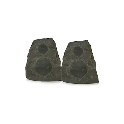 Front. Klipsch - Klipsch AWR-650-SM Indoor/Outdoor Speaker - Granite (Pair) - Black.