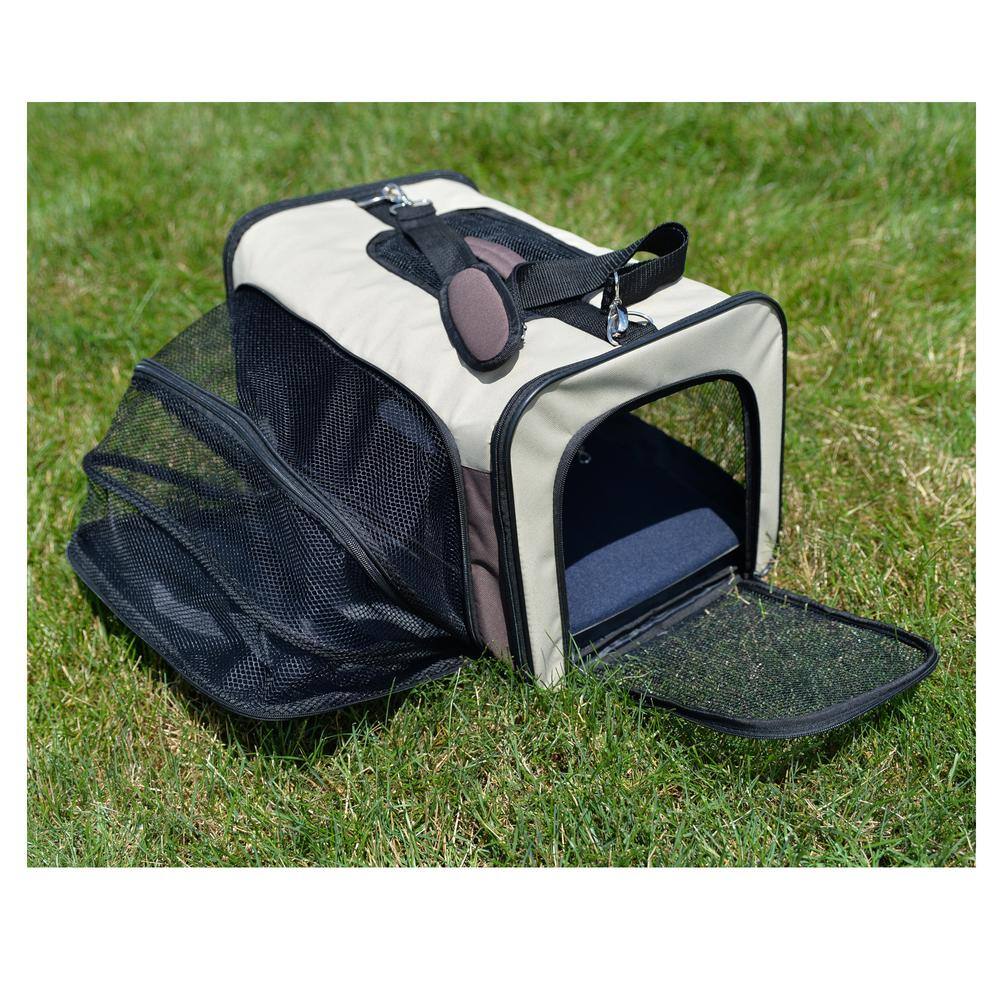 Alt View 2. Armarkat - Pet Carrier Beige and Chocolate - Beige.