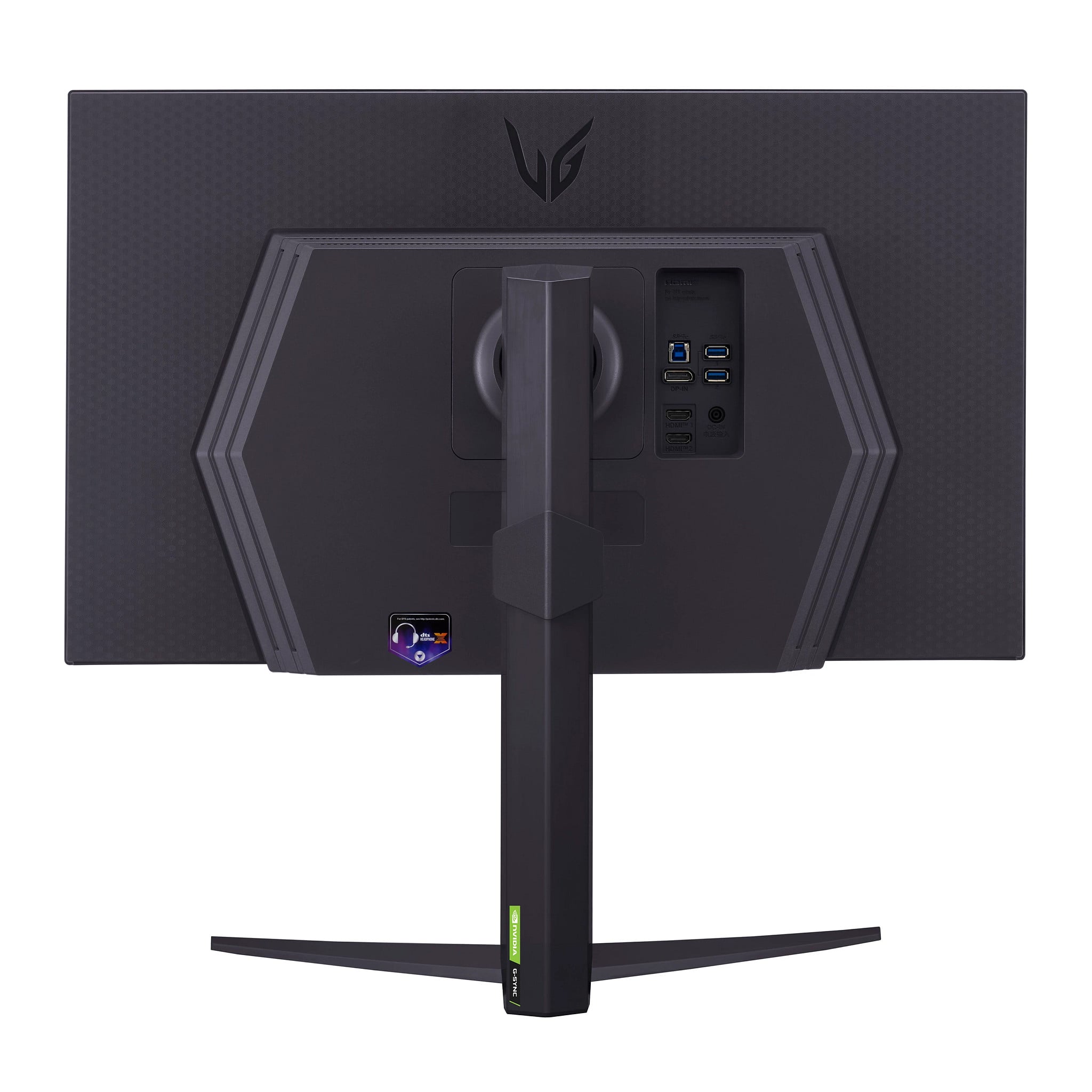 Alt View 6. LG - UltraGear 27" QHD 240Hz 1ms NVIDIA G-SYNC and AMD FreeSync Premium with DisplayHDR 400 (HDMI, DisplayPort, USB) - Black.