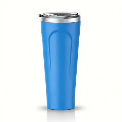 Front. Hover Heart - Stainless Steel Insulated Tumbler with Leak-Proof Lid, BPA-Free Travel Mug, Fits Most Cup Holders - BLUE.