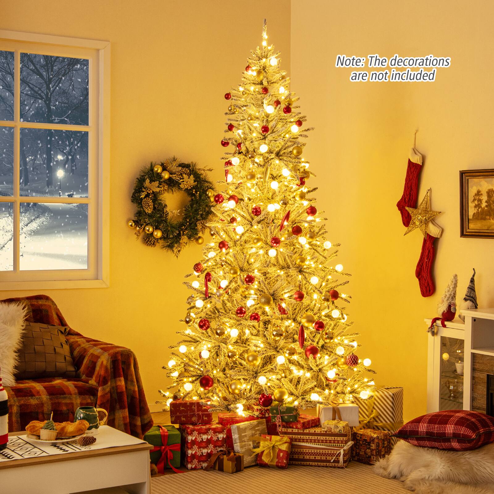 Note: The decorations are not included