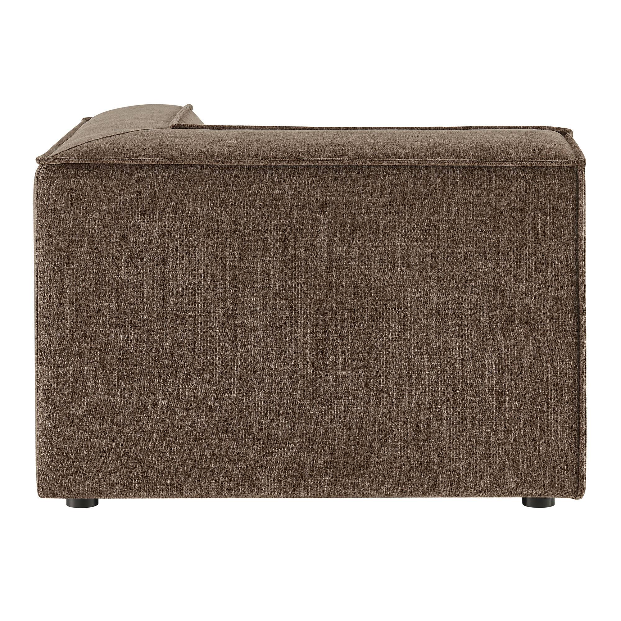 Alt View 4. Modway - Restore Performance Fabric Upholstered Modular Corner Chair by Modway - Mocha.