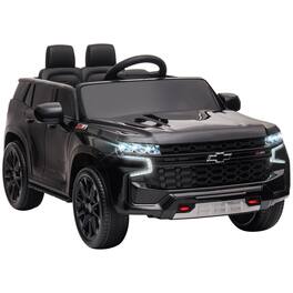 Ecooso - 12V Kids Ride-On SUV with Remote, Music, Lights & Suspension - Black