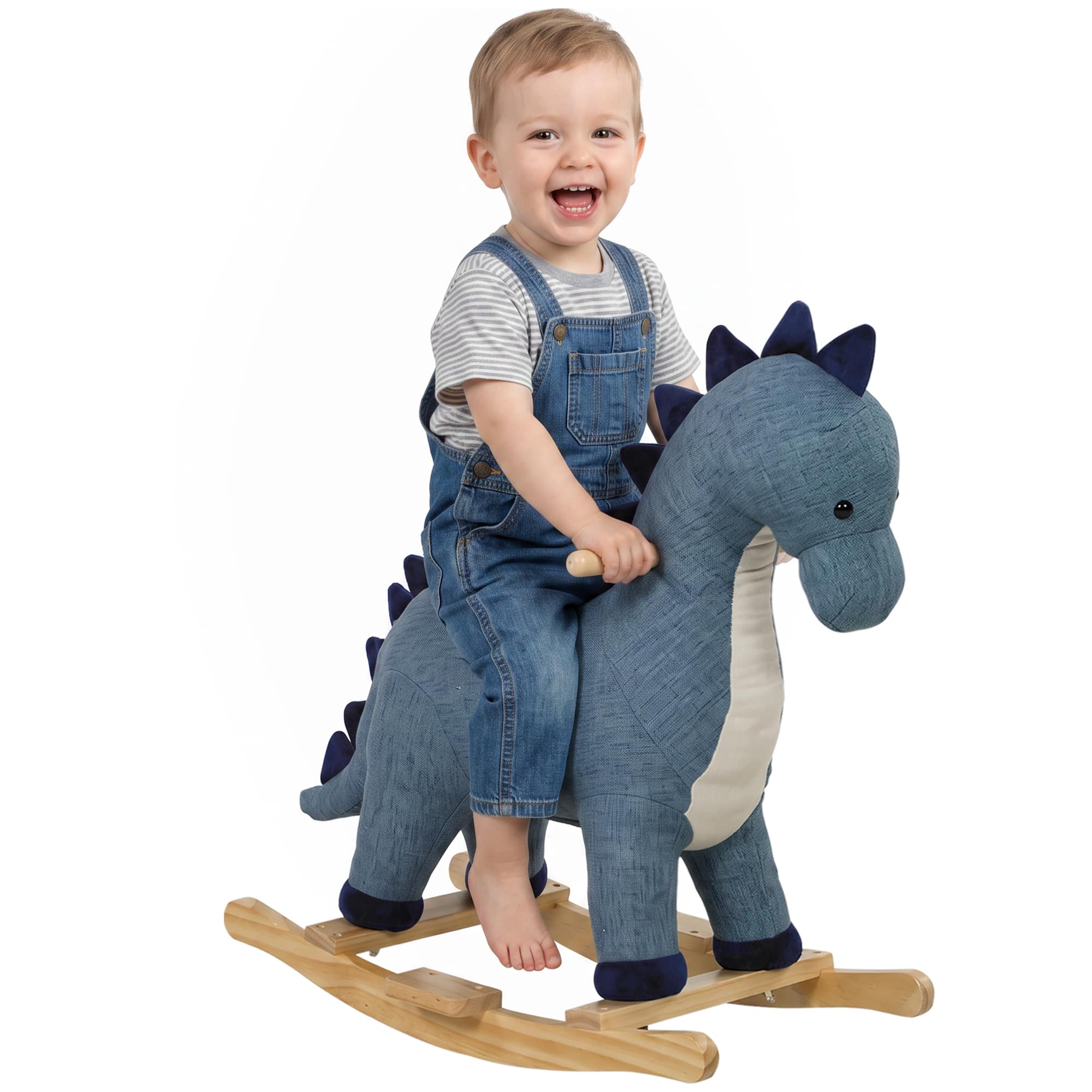 Qaba - Rocking Horse, Dinosaur Kids Ride on Horse with Realistic Sound - Dark blue price history on PriceWatchPro