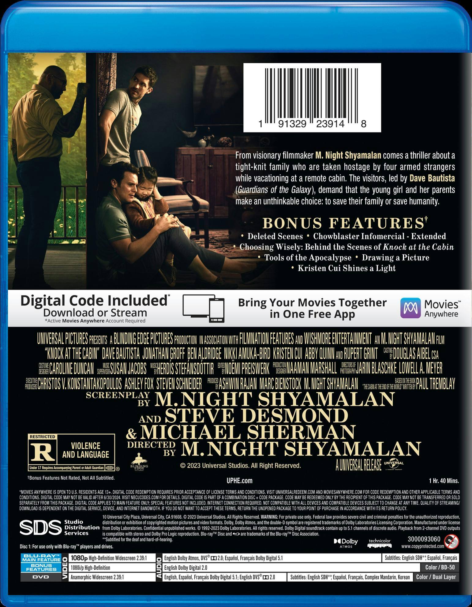 Back. Knock at the Cabin (with DVD) [Blu-ray].