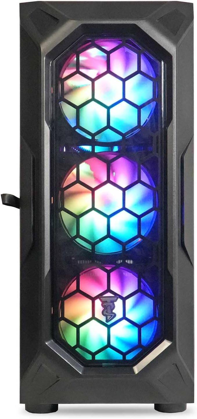 Angle. ViprTech - ViprTech Rebel 4.0 Gaming PC - AMD Ryzen 7 (4.1Ghz Turbo), RTX 4060 8GB, 16GB DDR4, 1TB SSD, Computer, B - White.