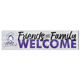 Jardine - Winona State Warriors 10" x 40" Friends & Family Welcome Sign - White