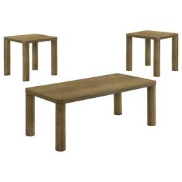 Coaster Co. of America - Castlewood 3-piece Cocktail Coffee Table Set - Brown Oak