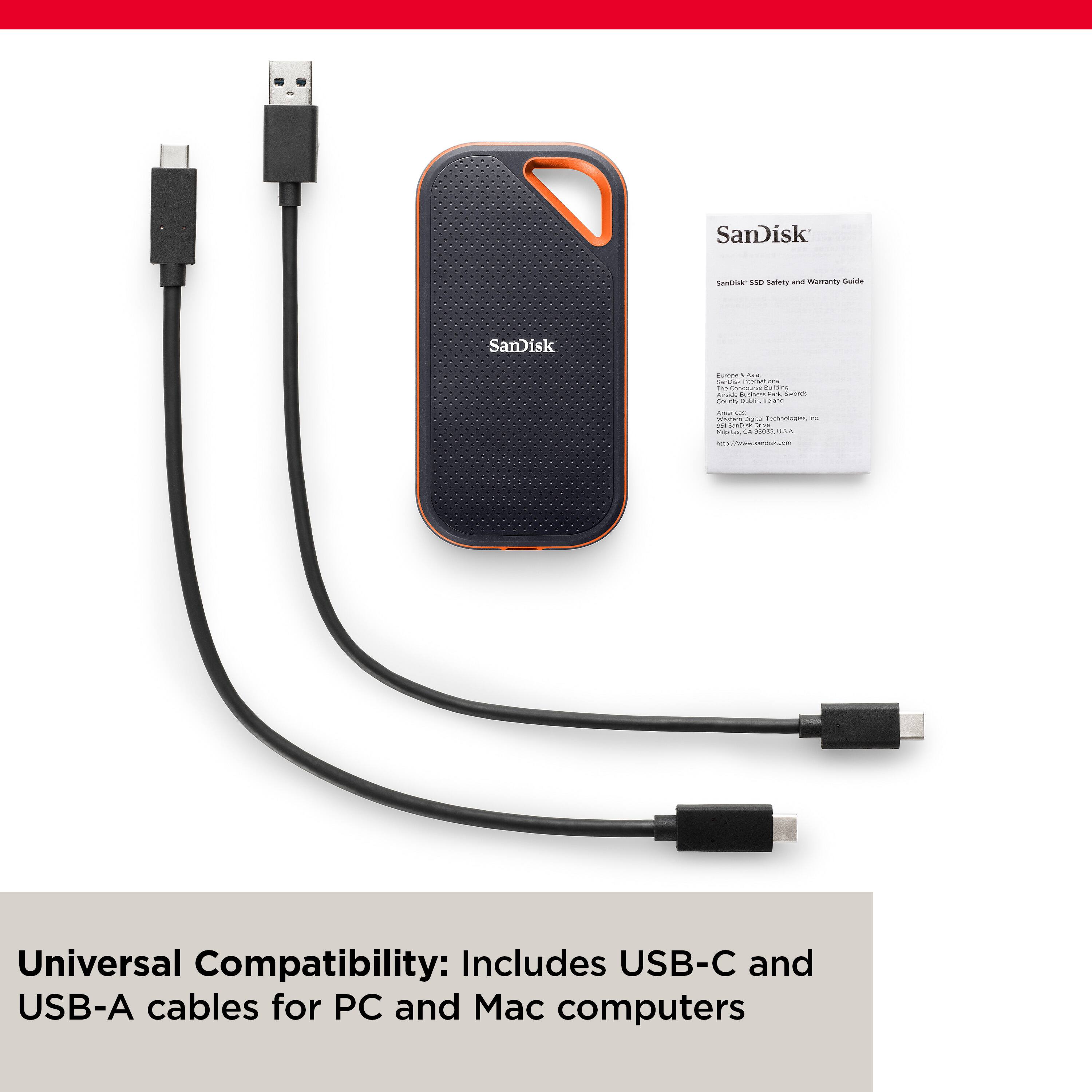 SanDisk Extreme Pro Portable 4TB External USB C NVMe SSD Black 