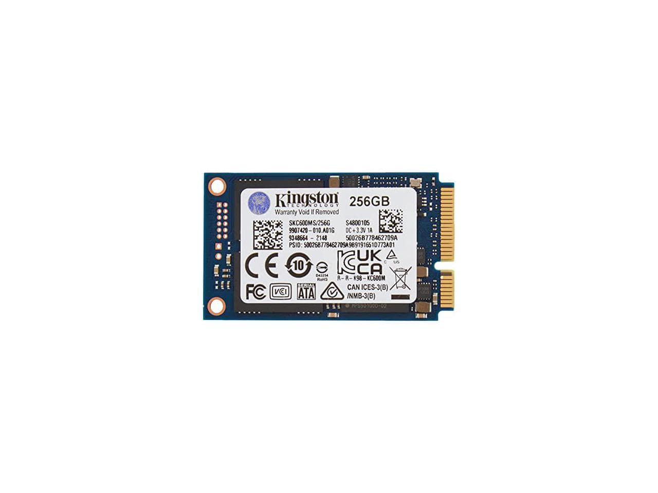 Kingston KC600 256GB MSATA Internal Solid State Drive SKC600MS