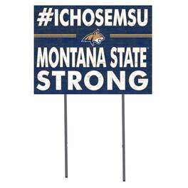 Jardine - Montana State Bobcats 18'' x 24'' I Chose Lawn Sign - Navy