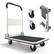 Front. VEVOR - Foldable Push Cart Dolly, 330 lbs Load Capacity, Folding Platform Truck with Swivel Wheels, Moving Platform Hand Truck - White + Black.