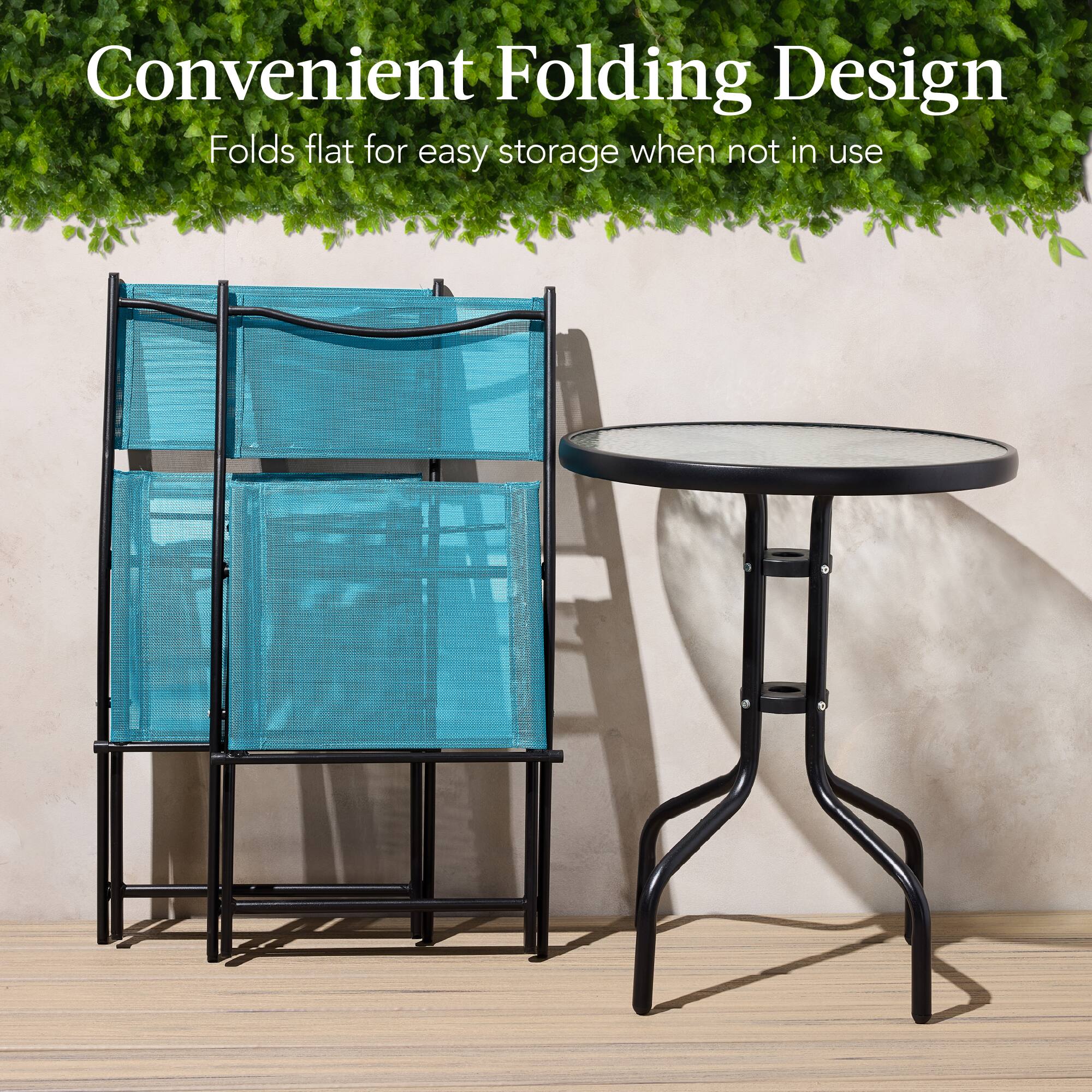 Convenient Folding Design  
Folds flat for easy storage when not in use