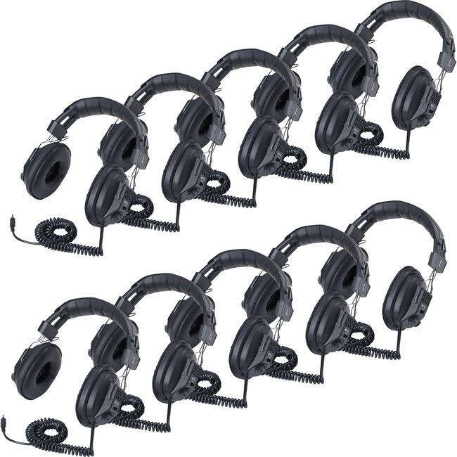 Front. Califone - Califone 3068AV-10L Switchable Headphones Classpack - Stereo - Mini-phone (3.5mm) - Wired - 36 Ohm - Over-the-head - Black.