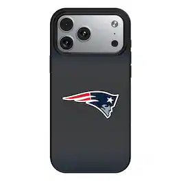 Keyscaper - NFL - New England Patriots - Linen Logo iPhone Magnetic Bump Case - 15 - Black