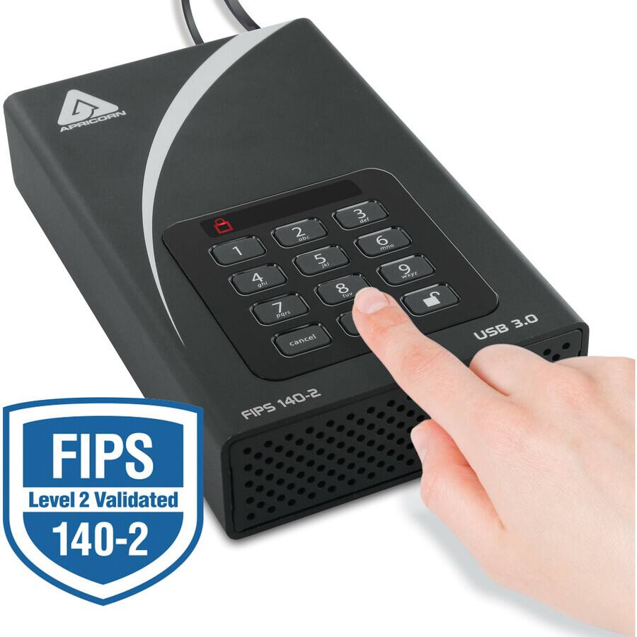 APRICORN  
FIPS 140-2  
USB 3.0  
FIPS Level 2 Validated 140-2