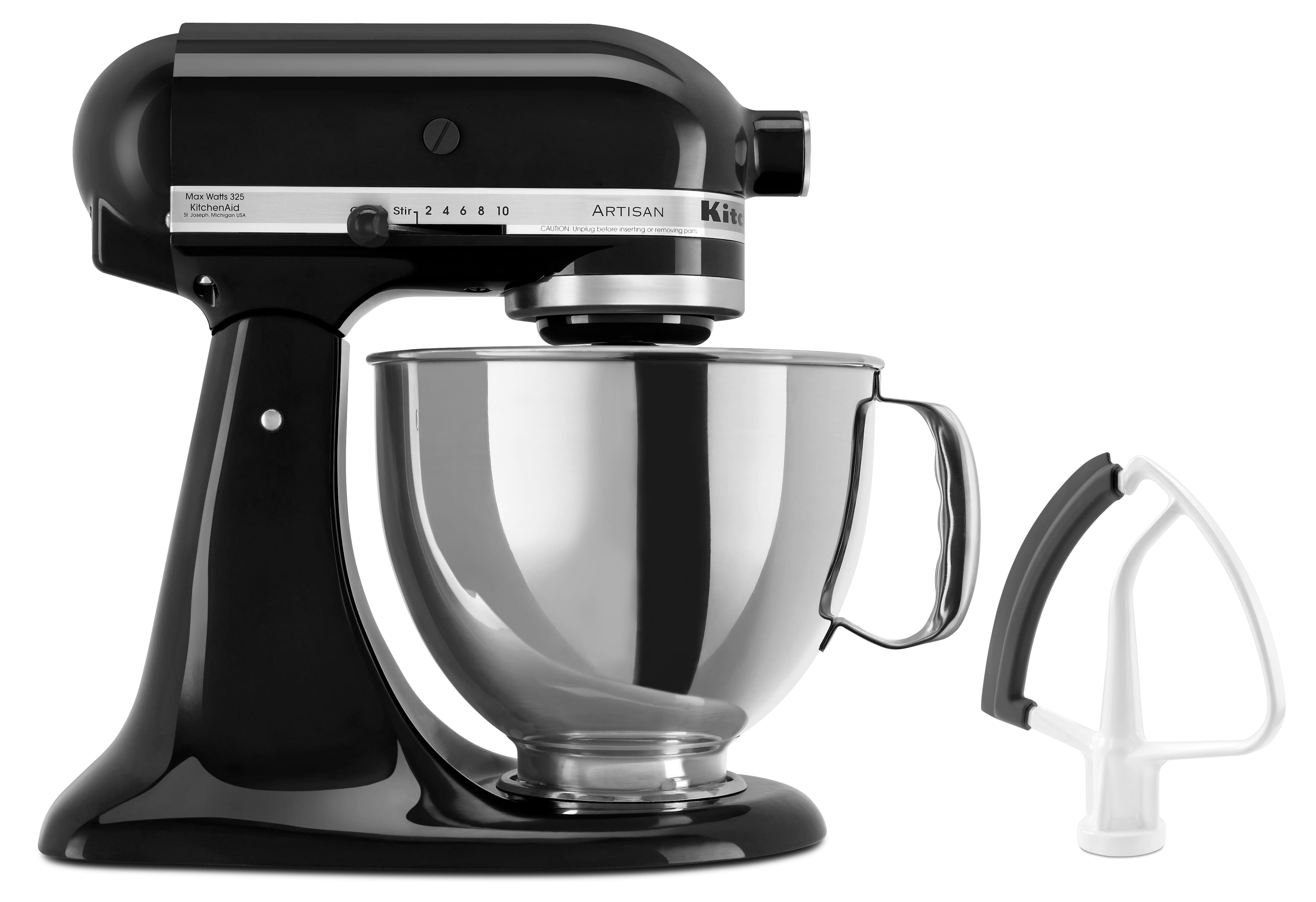 KitchenAid - Value Bundle Artisan® Series 5 Quart Tilt-Head Stand Mixer with Flex - Onyx Black