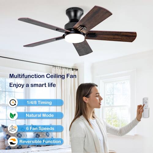 Multifunction Ceiling Fan  
Enjoy a smart life  
1/4/8 Timing  
Natural Mode  
6 Fan Speeds  
Reversible Function